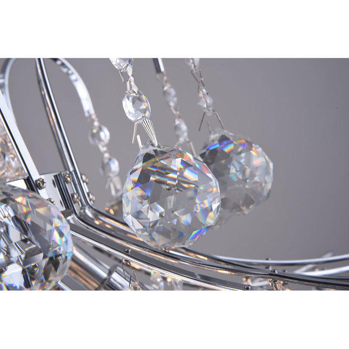 Frame Chandelier with Clear Hanging Crystals by Bethel - view 17