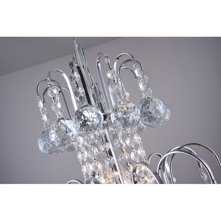 Frame Chandelier with Clear Hanging Crystals by Bethel - view 19