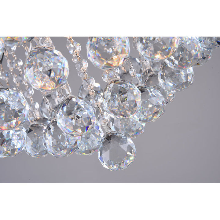 Frame Chandelier with Clear Hanging Crystals by Bethel - view 20