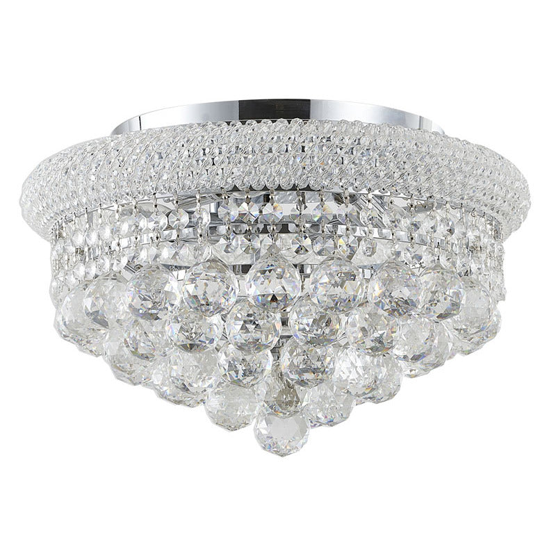 Chrome Crystal Flush Mount by Bethel - view 2