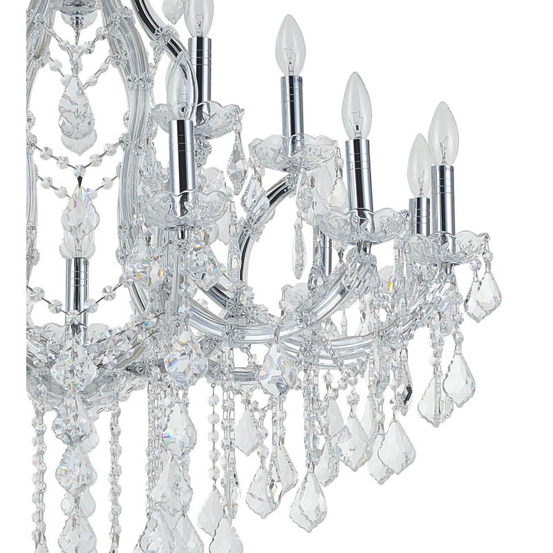 Clear Crystal Chandelier with Chrome Hardware by Bethel - view 3