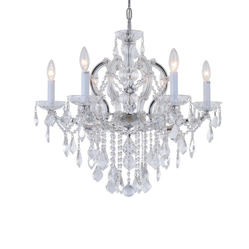 Clear Crystal Chandelier with Hardware, 25", by Bethel
