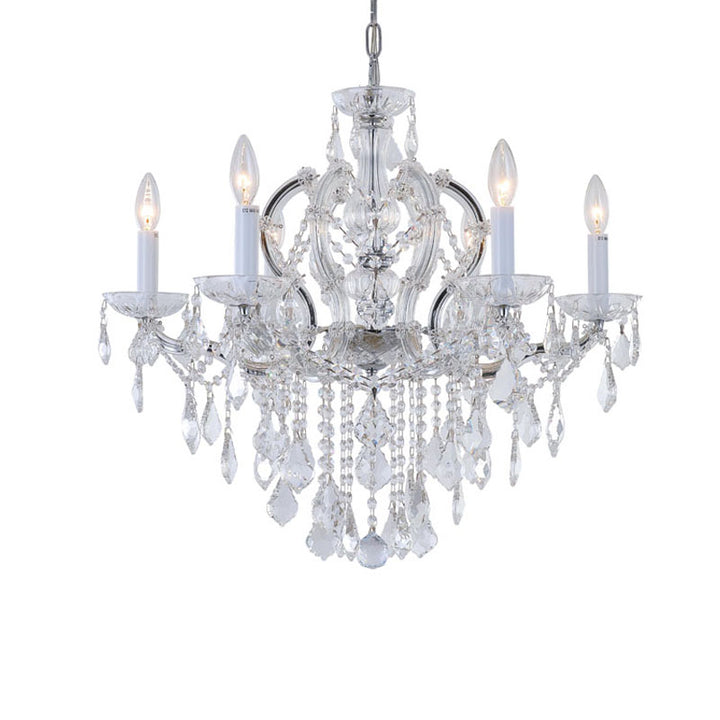 Clear Crystal Chandelier with Hardware, 25", by Bethel
