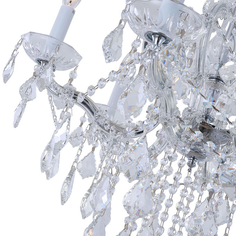 Clear Crystal Chandelier with Hardware by Bethel - view 4