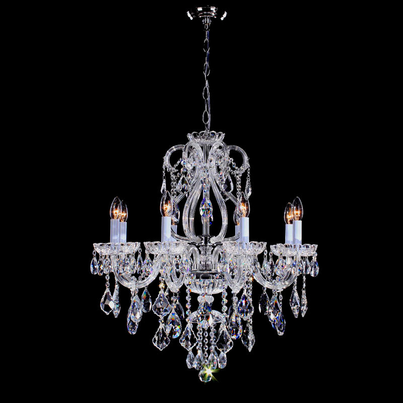 Clear Crystal Chandelier with Hardware, 26", by Bethel