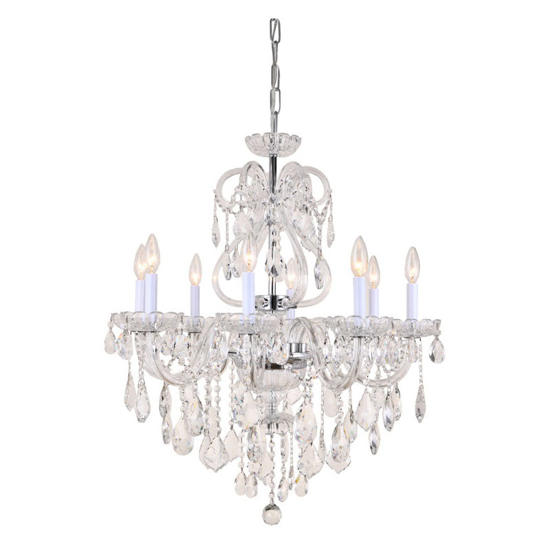 Clear Crystal Chandelier with Hardware by Bethel - view 9