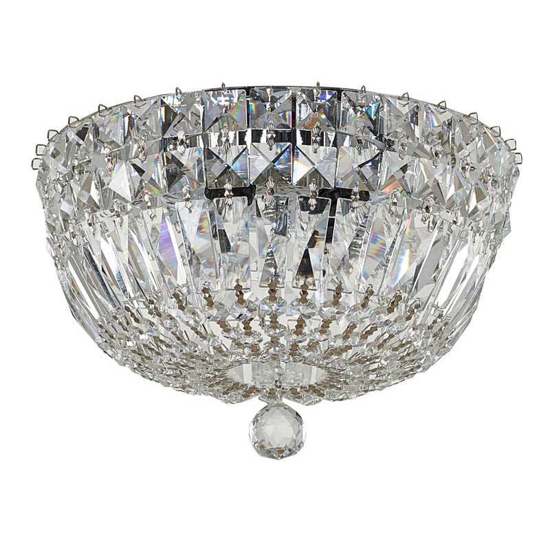 Clear Crystal Flushmount with Metal Frame Flush Mount by Bethel - view 2