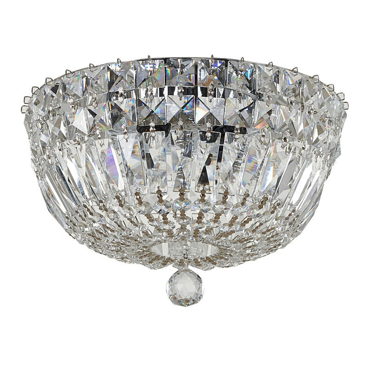 Clear Crystal Flushmount with Metal Frame Flush Mount by Bethel - view 2