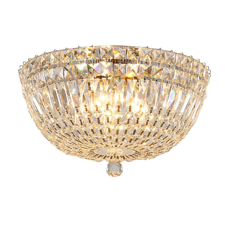 Clear Crystal Flush Mount with Chrome Hardware by Bethel