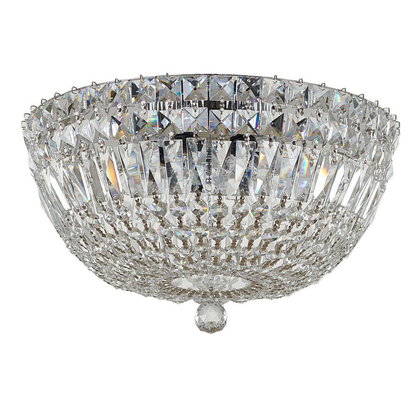 Clear Crystal Flush Mount with Chrome Hardware by Bethel - view 2
