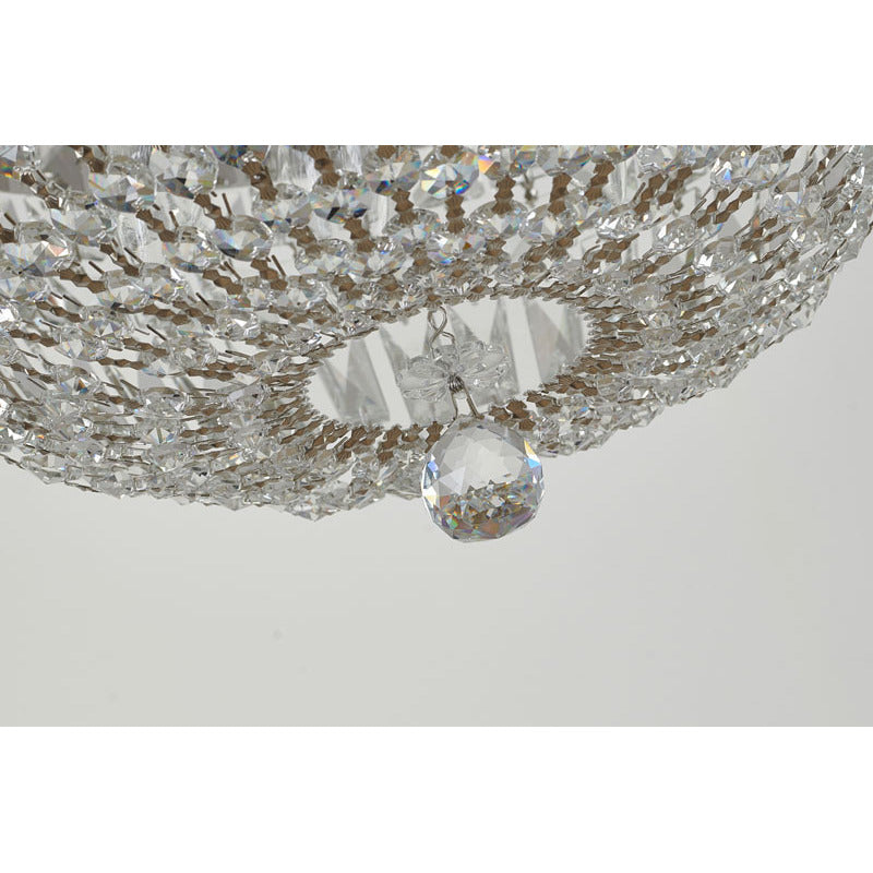Clear Crystal Flush Mount with Chrome Hardware by Bethel - view 3