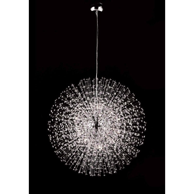Clear Crystal Beaded Sputnik Chandelier with Hardware, 25", by Bethel