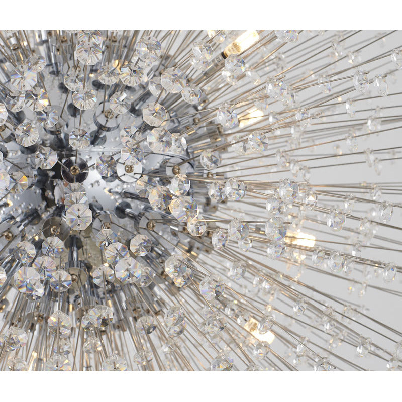 Clear Crystal Beaded Sputnik Chandelier with Hardware by Bethel - view 7