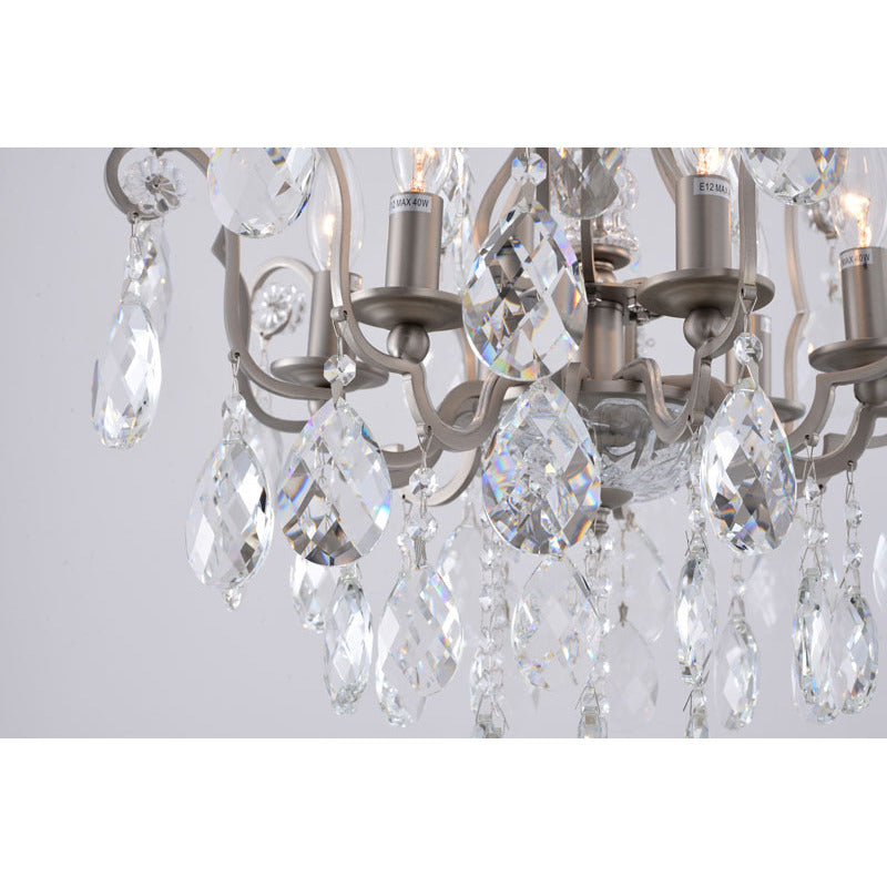 Frame Chandelier with Clear Hanging Crystals (BET61) by Bethel - view 34