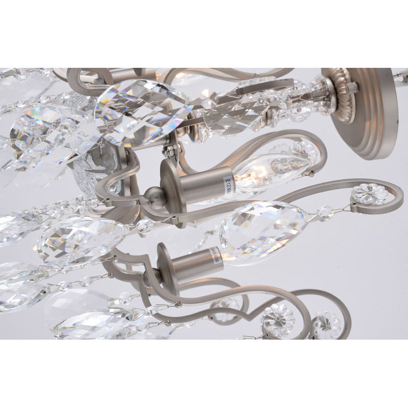 Frame Chandelier with Clear Hanging Crystals (BET61) by Bethel - view 35
