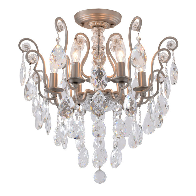 Frame Chandelier with Clear Hanging Crystals (BET61) by Bethel - view 40