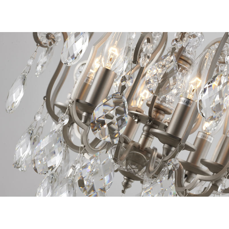 Frame Chandelier with Clear Hanging Crystals (BET61) by Bethel - view 11