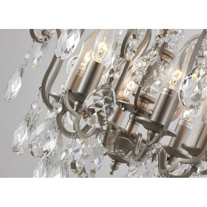 Frame Chandelier with Clear Hanging Crystals (BET61) by Bethel - view 11