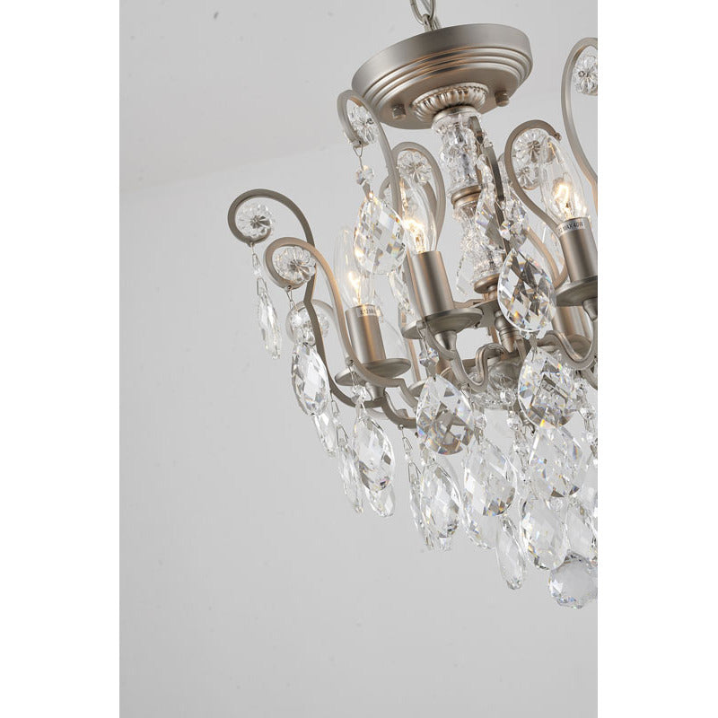 Frame Chandelier with Clear Hanging Crystals (BET61) by Bethel - view 14
