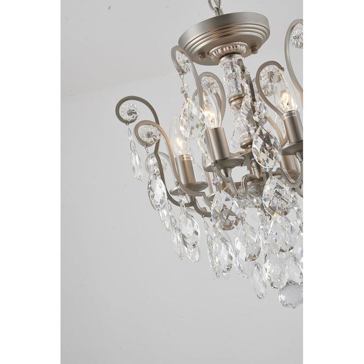 Frame Chandelier with Clear Hanging Crystals (BET61) by Bethel - view 14