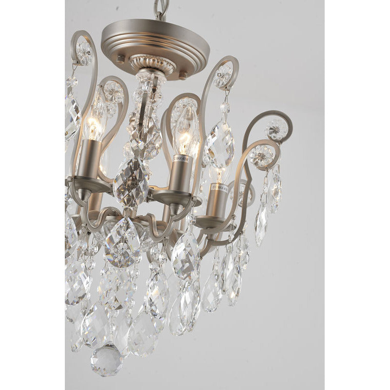 Frame Chandelier with Clear Hanging Crystals (BET61) by Bethel - view 15