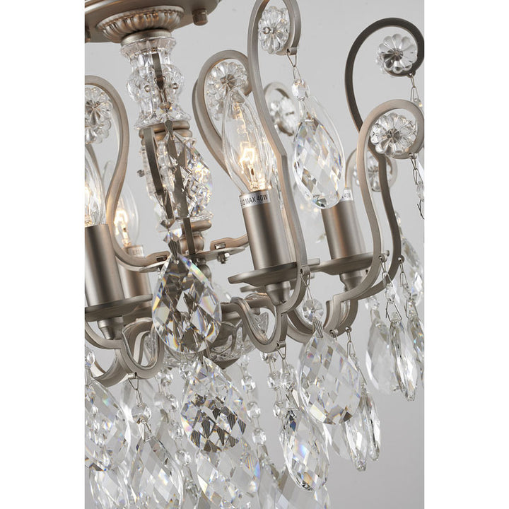 Frame Chandelier with Clear Hanging Crystals (BET61) by Bethel - view 17