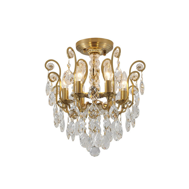 Frame Chandelier with Clear Hanging Crystals (BET61) by Bethel - view 3
