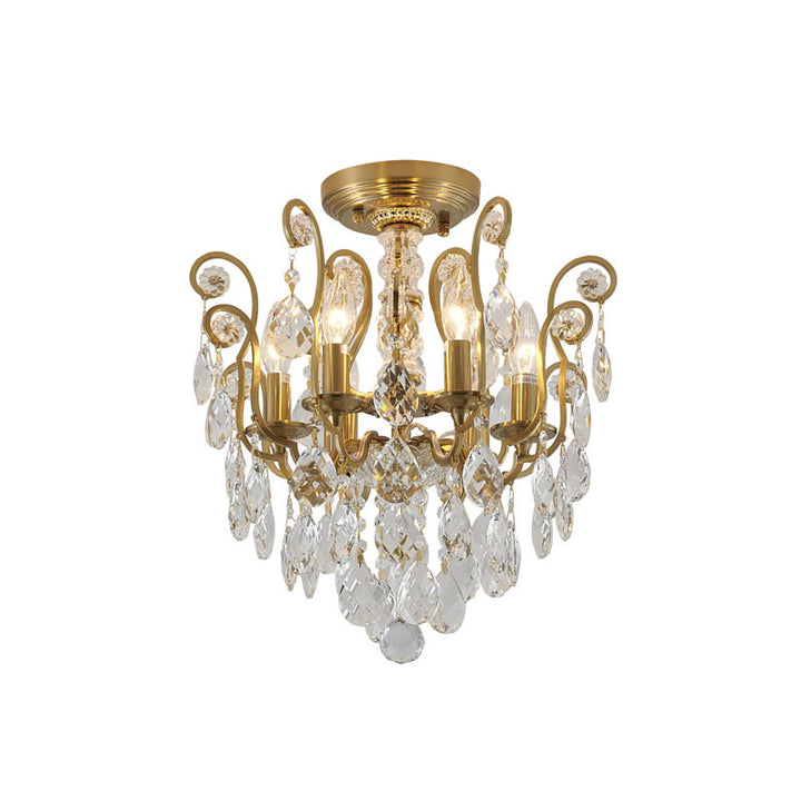 Frame Chandelier with Clear Hanging Crystals (BET61) by Bethel - view 3