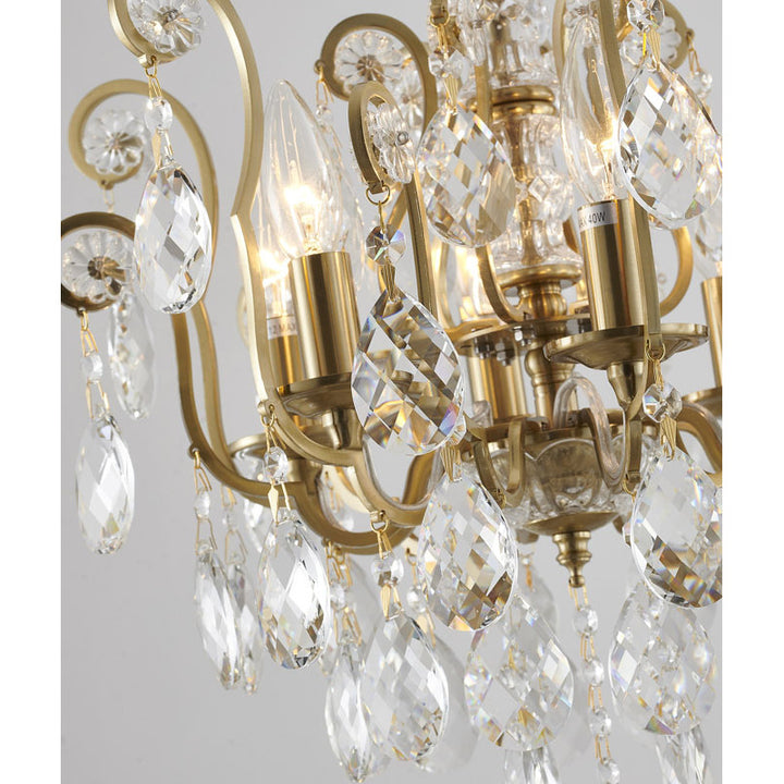 Frame Chandelier with Clear Hanging Crystals (BET61) by Bethel - view 4
