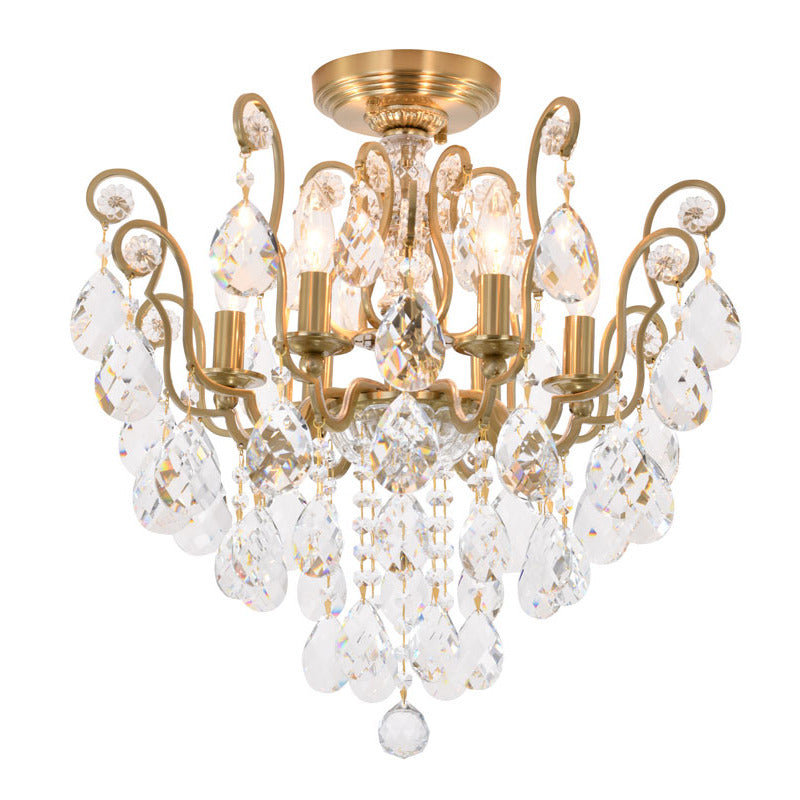 Frame Chandelier with Clear Hanging Crystals (BET61) by Bethel - view 25