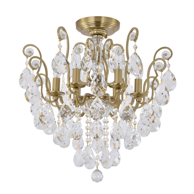 Frame Chandelier with Clear Hanging Crystals (BET61) by Bethel - view 26