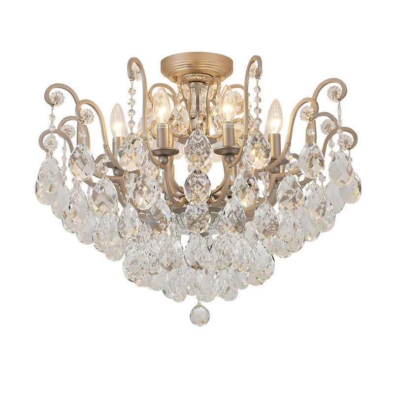 Frame Chandelier with Clear Hanging Crystals (BET64) by Bethel - view 15