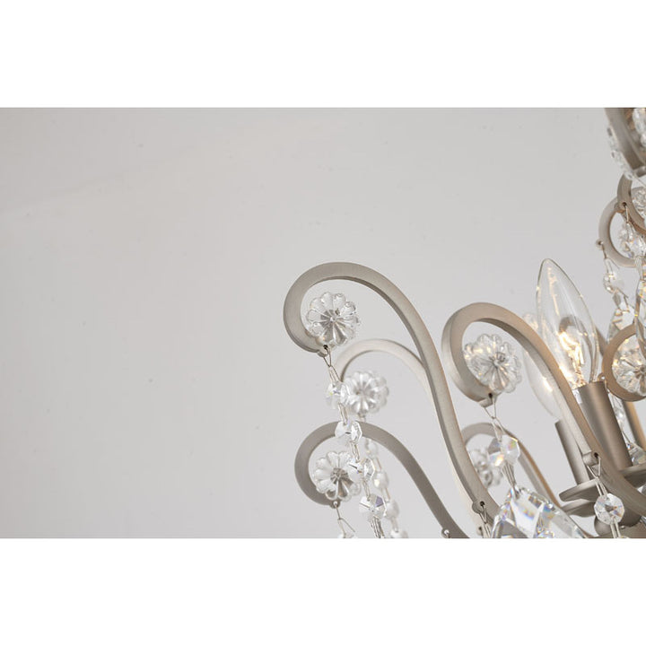 Frame Chandelier with Clear Hanging Crystals (BET64) by Bethel - view 16