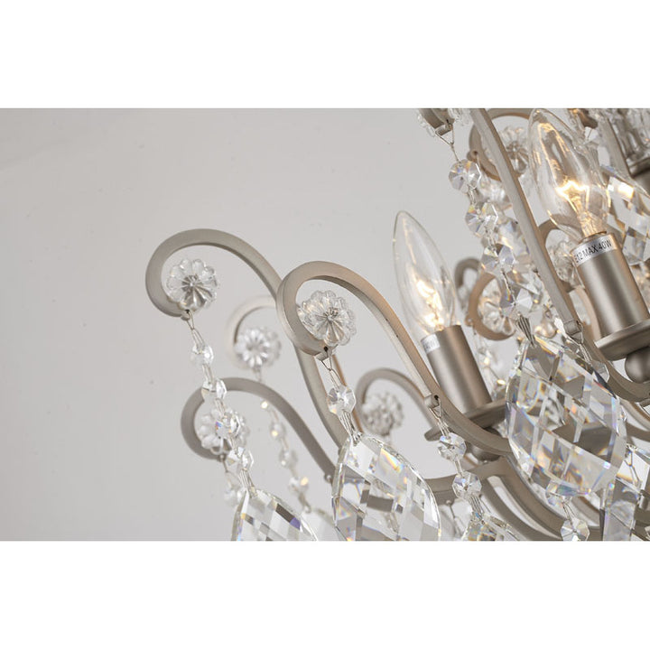 Frame Chandelier with Clear Hanging Crystals (BET64) by Bethel - view 17