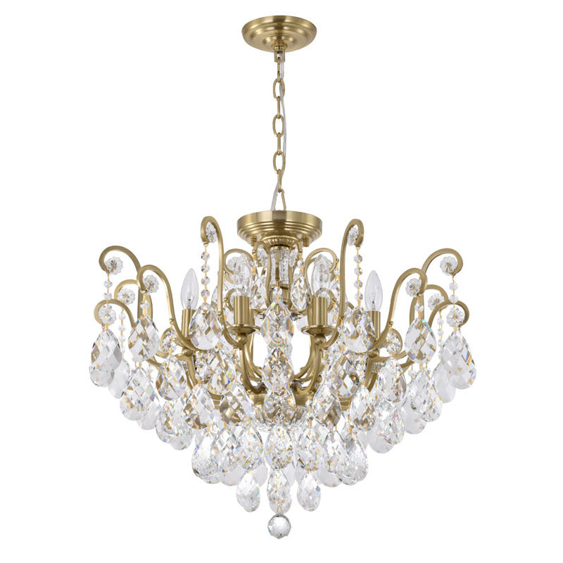 Frame Chandelier with Clear Hanging Crystals (BET64) by Bethel - view 8