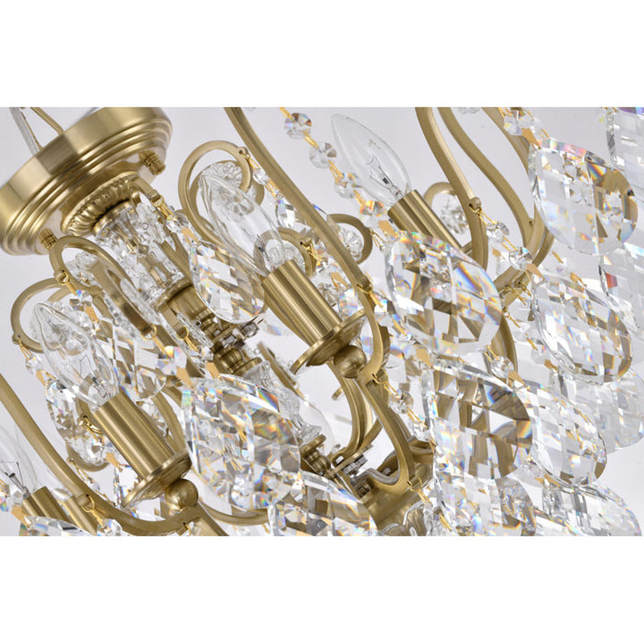 Frame Chandelier with Clear Hanging Crystals (BET64) by Bethel - view 9