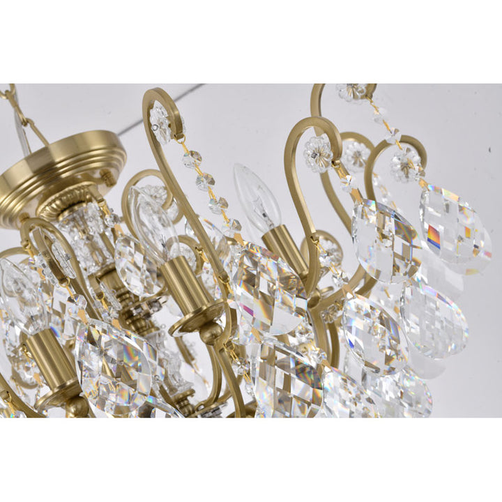 Frame Chandelier with Clear Hanging Crystals (BET64) by Bethel - view 10