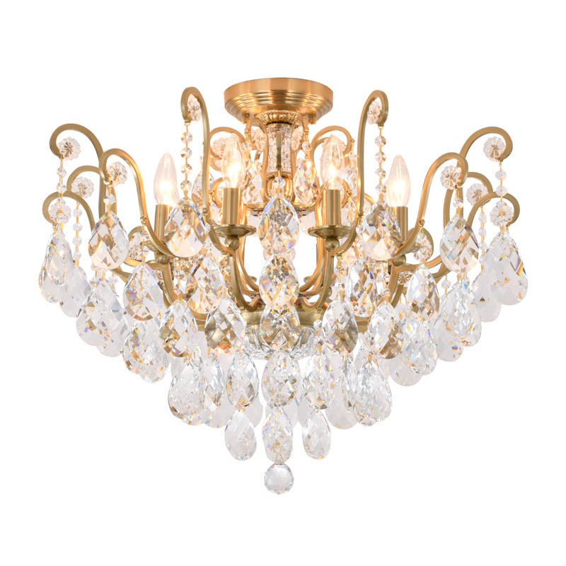 Frame Chandelier with Clear Hanging Crystals (BET64) by Bethel - view 12