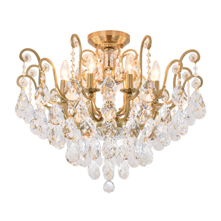 Frame Chandelier with Clear Hanging Crystals (BET64) by Bethel - view 12