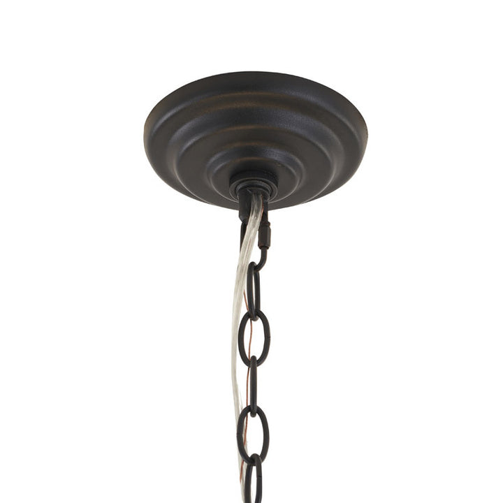 Chandelier with Clear Hanging Crystals &amp; Glass Accents