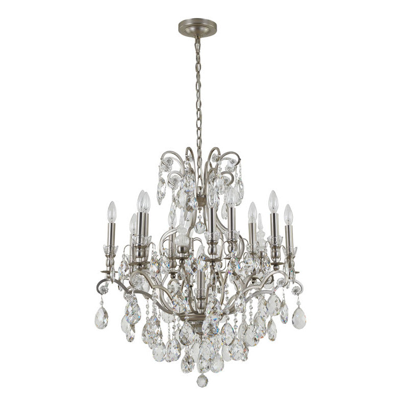 Frame Chandelier with Clear Hanging Crystals (BET64) by Bethel - view 26