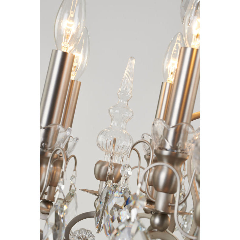 Frame Chandelier with Clear Hanging Crystals (BET64) by Bethel - view 28