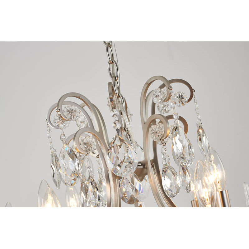 Frame Chandelier with Clear Hanging Crystals (BET64) by Bethel - view 30