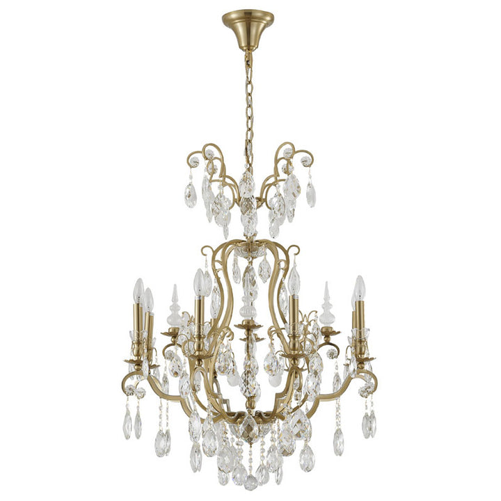 Frame Chandelier with Clear Hanging Crystals (BET64) by Bethel - view 36