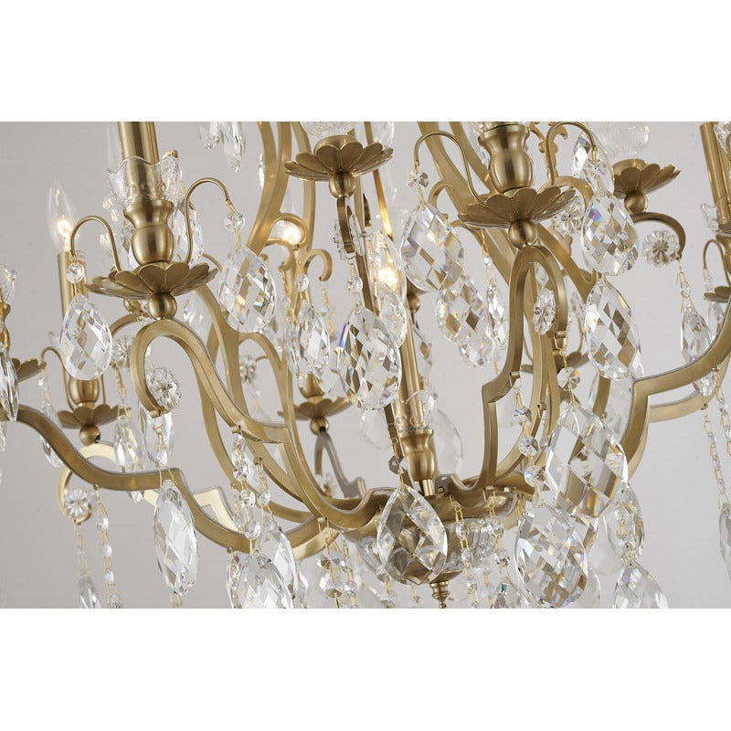 Frame Chandelier with Clear Hanging Crystals (BET64) by Bethel - view 38