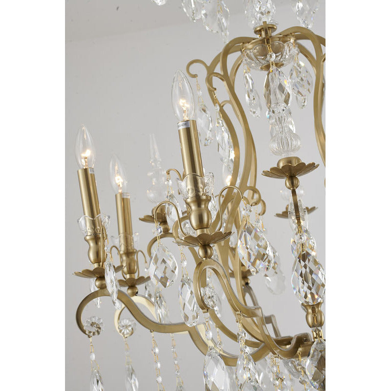 Frame Chandelier with Clear Hanging Crystals (BET64) by Bethel - view 39