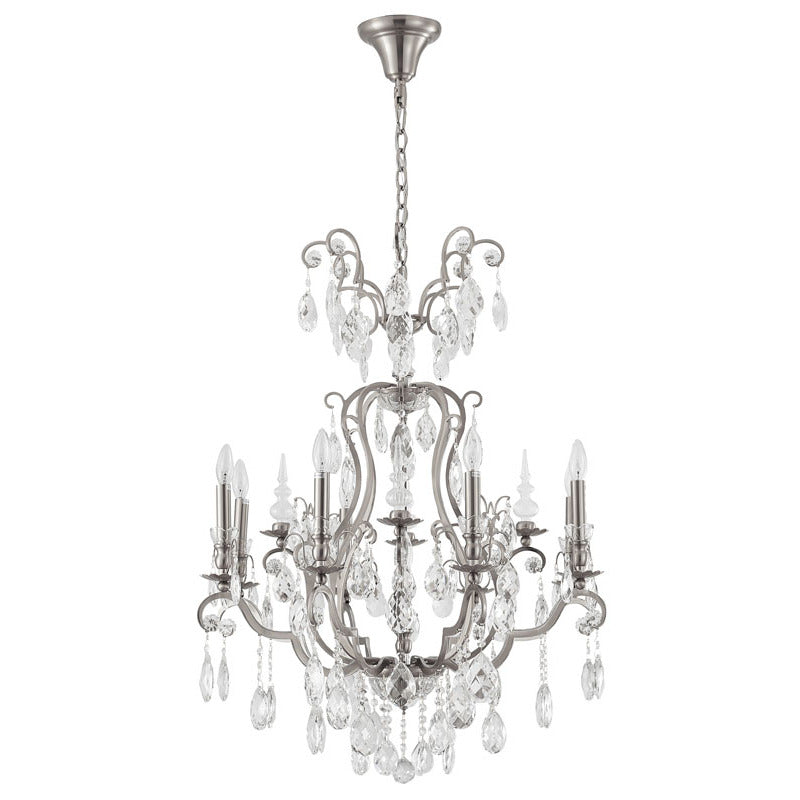 Frame Chandelier with Clear Hanging Crystals (BET64) by Bethel - view 42
