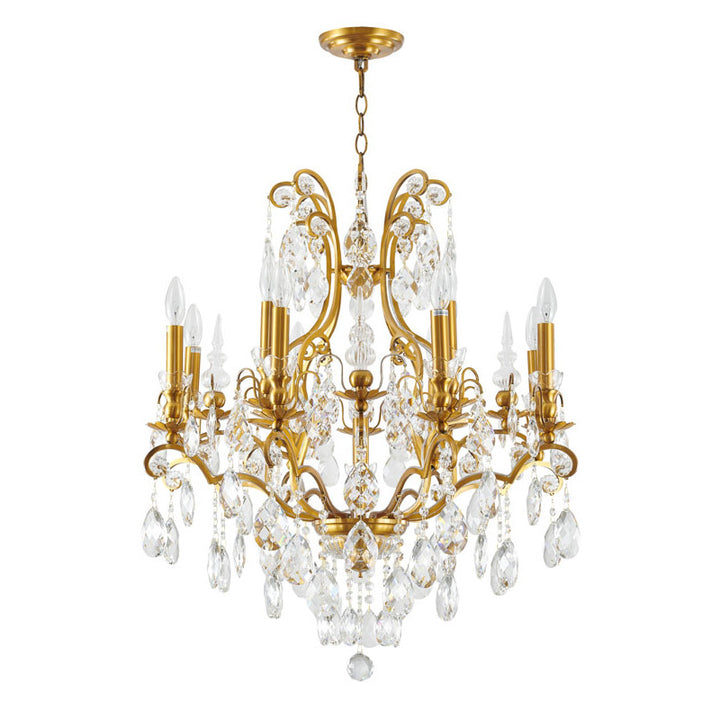 Frame Chandelier with Clear Hanging Crystals (BET64) by Bethel - view 20