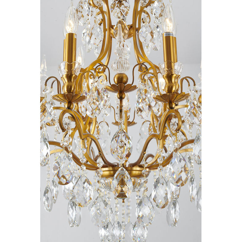 Frame Chandelier with Clear Hanging Crystals (BET64) by Bethel - view 21