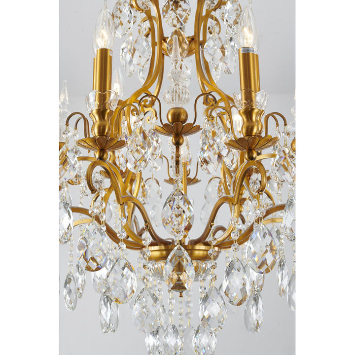 Frame Chandelier with Clear Hanging Crystals (BET64) by Bethel - view 21